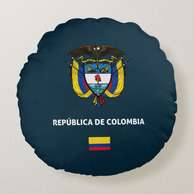 Colombia passport phone case rond kussen (Voorkant)