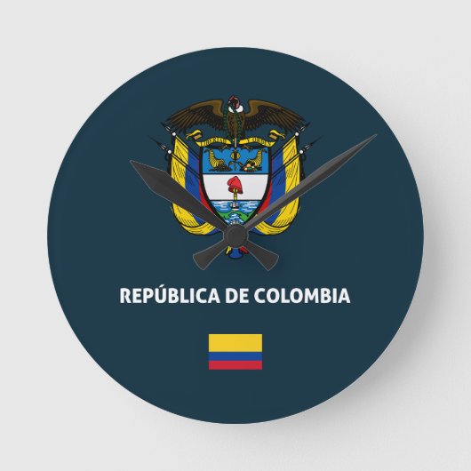 Colombia passport phone case ronde klok (Voorkant)