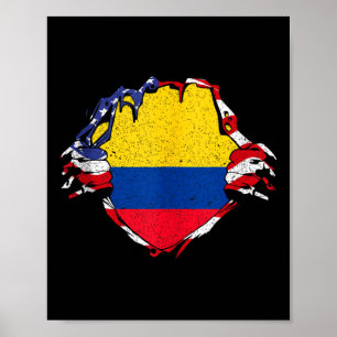 Colombia Pride Vlag Colombiaanse Nationale Expats Poster