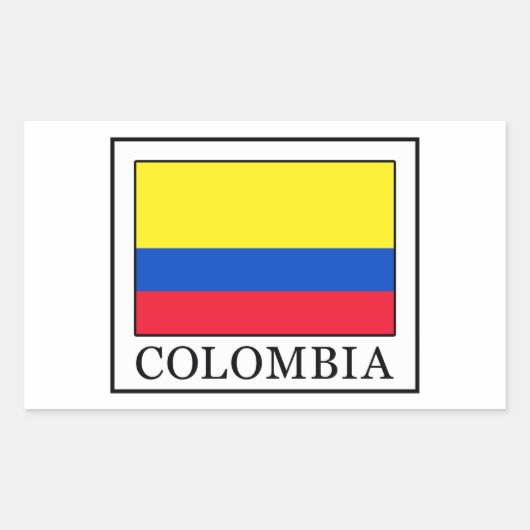 Colombia Rechthoekige Sticker (Voorkant)