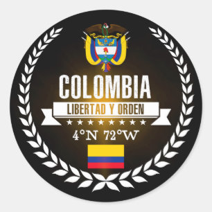 Colombia Ronde Sticker