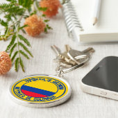 Colombia Round Emblem Sleutelhanger (Zijkant)