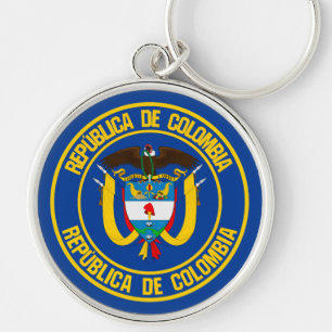 Colombia Round Emblem Sleutelhanger