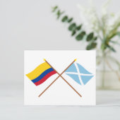 Colombia & San Andrés y Providencia Crossed Flags Briefkaart (Staand voorkant)