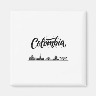 Colombia Silhouette Reis Vakantie Outfits  Magneet