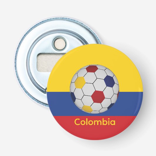 Colombia Soccer Button Flesopener (Voorkant)