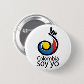 Colombia soja ronde button 5,7 cm (Voorkant /achterkant)