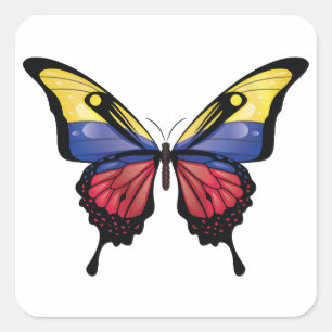 Colombia Swallowtail Vlinder Vlag Sticker