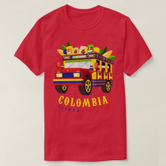 Colombia Tierra Querida Chiva Colombiana T-shirt (Design voorkant)
