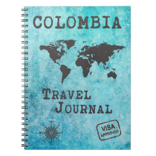 Colombia Travel Journal Vacking Trip Planner Notitieboek