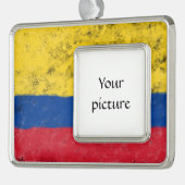 Colombia Verzilverd Kader Ornament (Links)