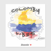 Colombia Vibes autocollant (Feuille)