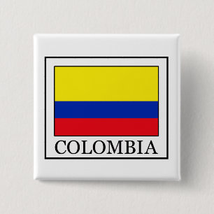 Colombia Vierkante Button 5,1 Cm