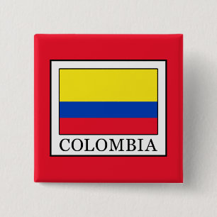 Colombia Vierkante Button 5,1 Cm