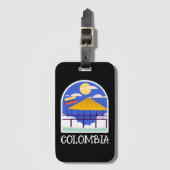 Colombia Vintage Travel Bagagelabel (Voorkant (verticaal))