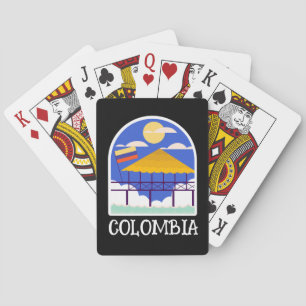 Colombia Vintage Travel Pokerkaarten