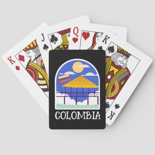 Colombia Vintage Travel Pokerkaarten (Achterkant)