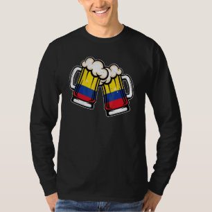 Colombia Vlag Bier Mok Cool Colombiaans Bier T-shirt