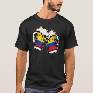 Colombia Vlag Bier Mok Cool Colombiaans Bier T-shirt