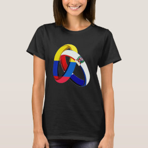 Colombia Vlag Dominicaans Geteelde Ring Huwelijk T T-shirt