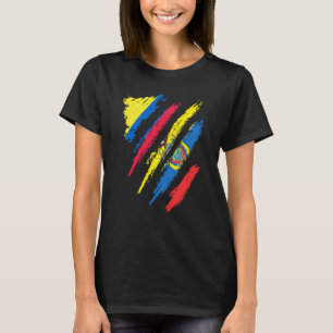 Colombia Vlag Ecuador Gekweekte Patriot Land Stree T-shirt