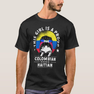 Colombia Vlag Haïti Opgegroeid Vrouwen Meisje Burg T-shirt
