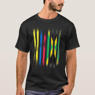 Colombia Vlag Jamaica Grown Country Vlaggen Stripe T-shirt