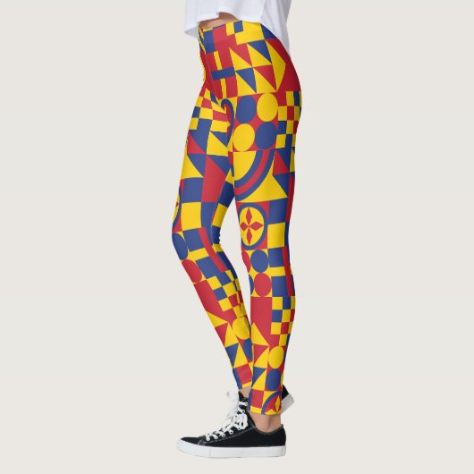 Colombia Vlag Kleurrijk Patroon Leggings (Links)