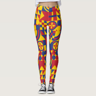 Colombia Vlag Kleurrijk Patroon Leggings