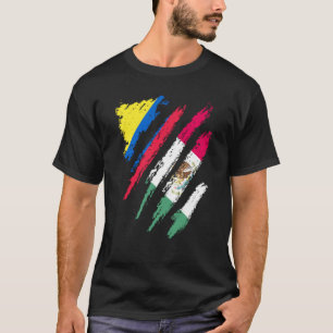 Colombia Vlag Mexico Groene patriotlandstrook T-shirt