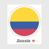 Colombia Vlag Ronde Sticker (Vel)