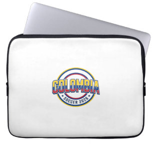 Colombia Voetbal 2026 Voetbal Vet Land Typografie Laptop Sleeve
