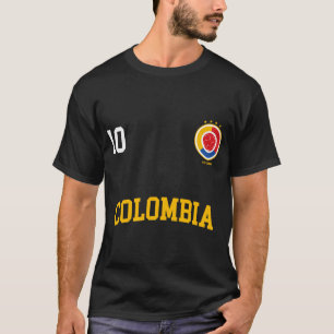 Colombia Voetbal No 10 Colombiaanse vlag Camiseta  T-shirt