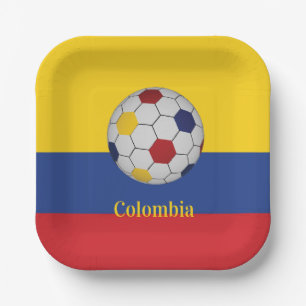 Colombia Voetbal Papieren Bordje