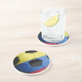 Colombia-Voetbal Zandsteen Onderzetter (Zijkant)
