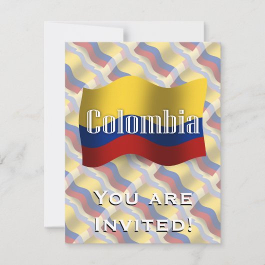 Colombia Waving Flag Kaart (Voorkant)