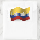 Colombia Waving Flag Rechthoekige Sticker (Tas)