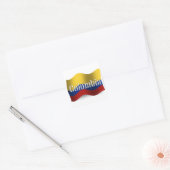 Colombia Waving Flag Vierkante Sticker (Envelop)