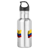 Colombia Waving Flag Waterfles (Achterkant)