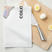 COLOMBIA WORD COLLAGE THEEDOEK (Quarter Fold)