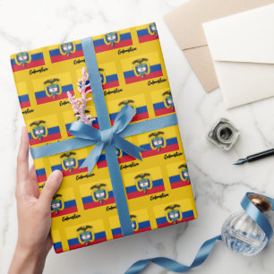 Colombia Wrapping Paper, Colombiaanse vlaggenpatri Cadeaupapier