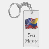 Colombiaans-Amerikaanse golfvlag Sleutelhanger (Voorkant Links)