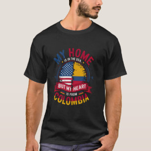 Colombiaans Amerikaanse Patriottische Hart is uit T-shirt