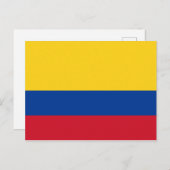 Colombiaans Briefkaart van de vlag (Voorkant / Achterkant)