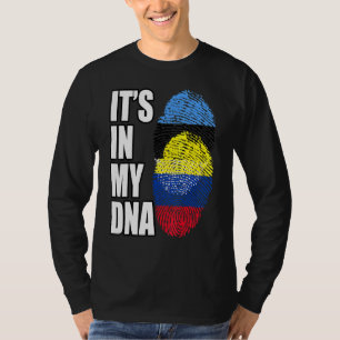 Colombiaans en Ests Mix DNA-vlaggenerfgoed T-shirt