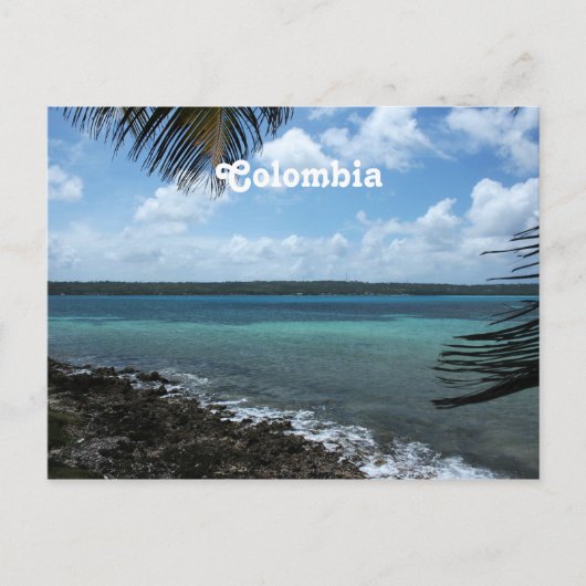 Colombiaans strand briefkaart (Voorkant)