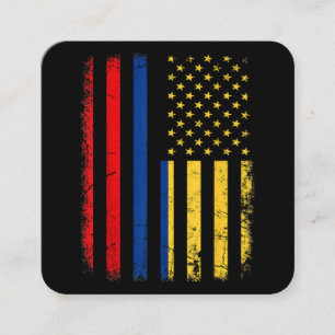 Colombiaanse Amerikaanse vlag Colombiaanse roots C Vierkante Visitekaartje