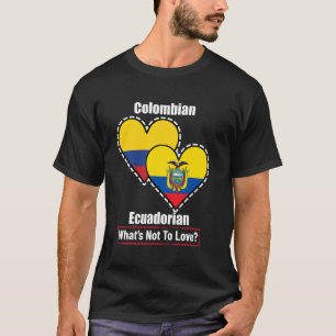 Colombiaanse Ecuadoriaanse Hart Vlaggen Wat Is Er T-shirt