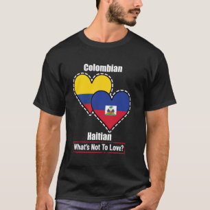 Colombiaanse Haïtiaanse Hart Vlaggen Wat Is Er Nie T-shirt