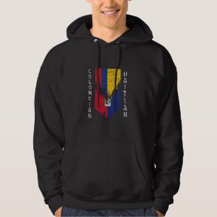 Colombiaanse Haïtiaanse vlaggen gescheurd Colombia Hoodie